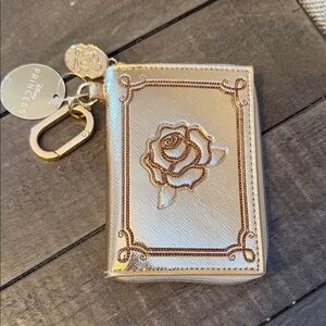 Bath & Body Works Disney Princess Belle Rose Gold Coin Purse Charm Zipper